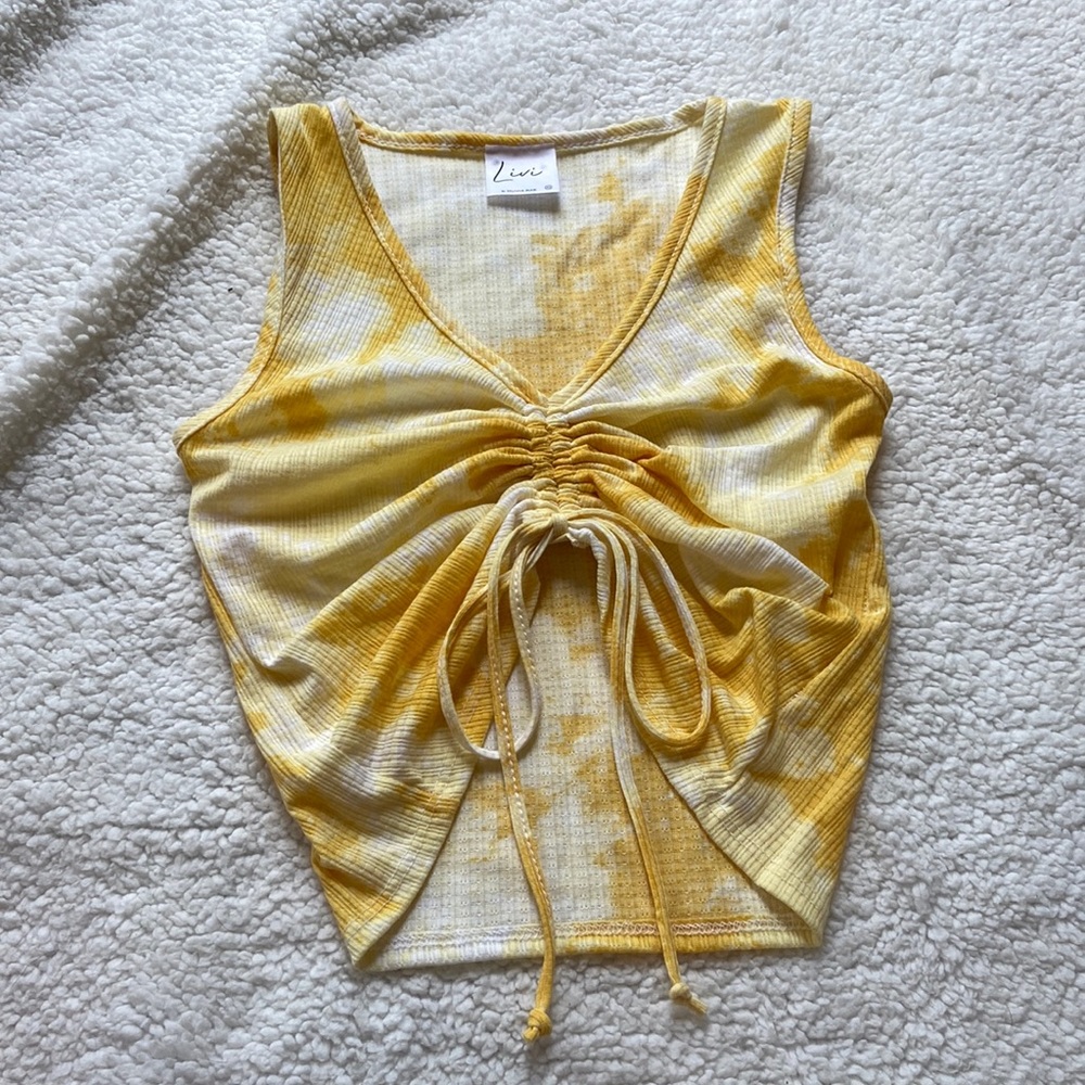 Yellow crop top